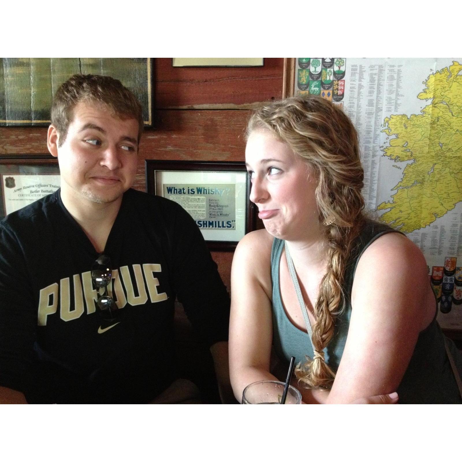 August 2013 - dropping Morgan off at Purdue