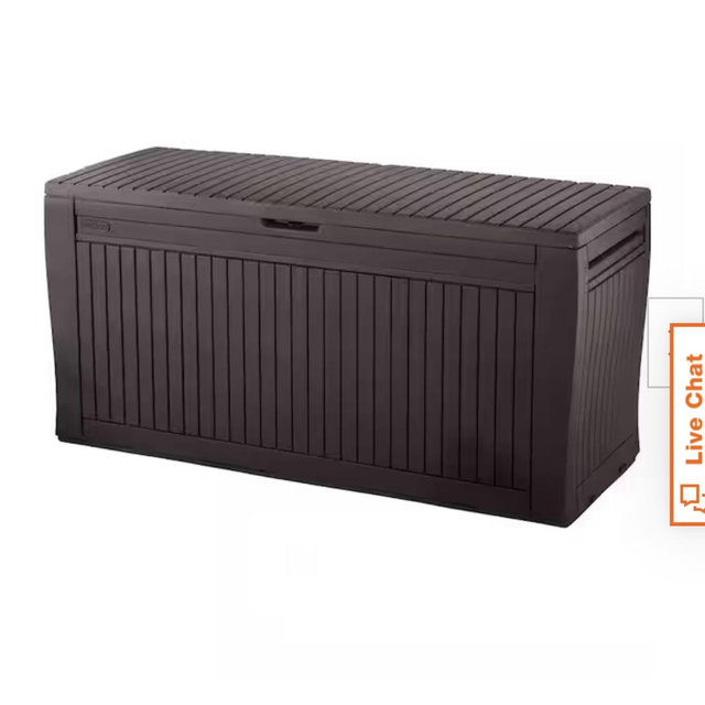 Plastic resin deck box