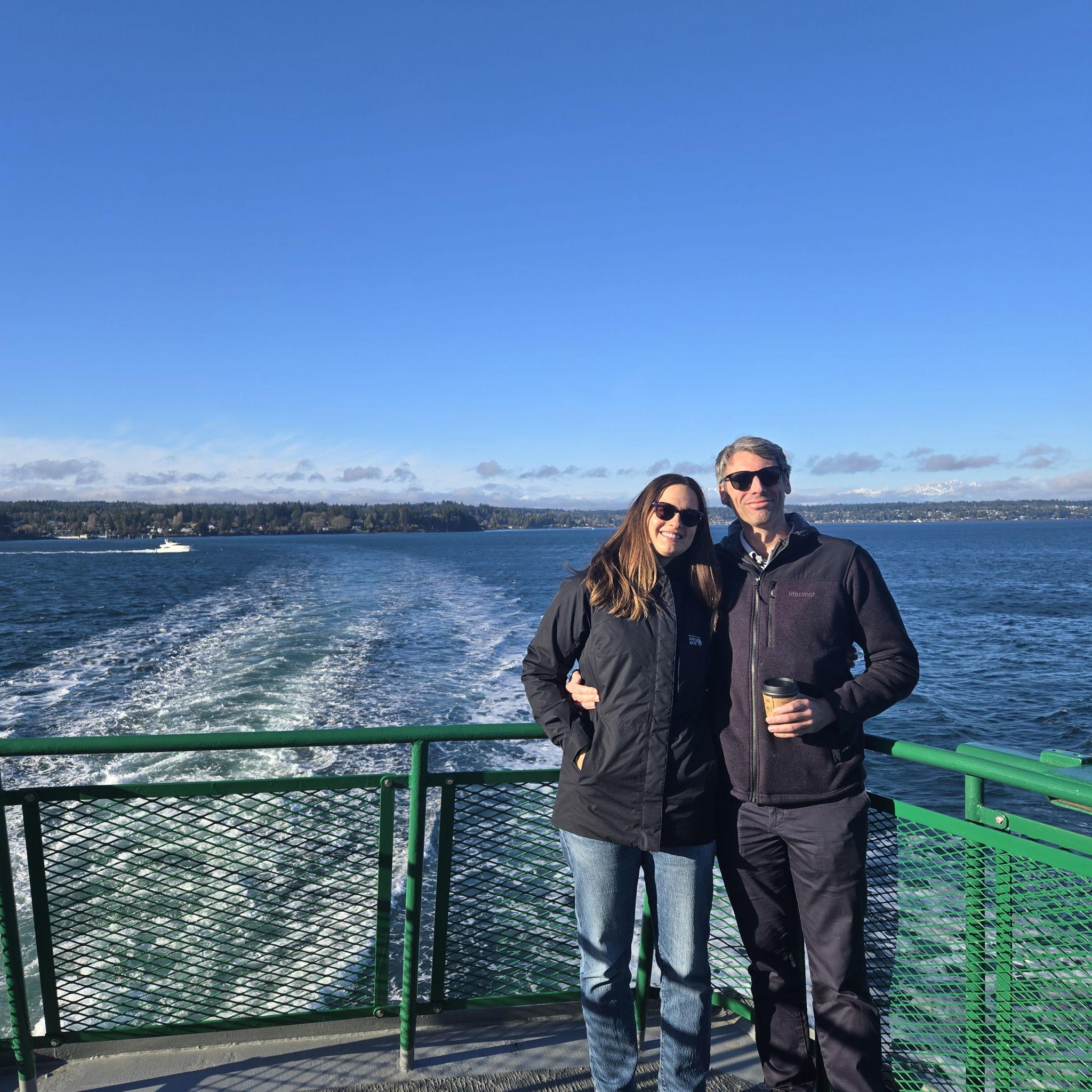 Taking the ferry from Gig Harbor to Seattle in Washington