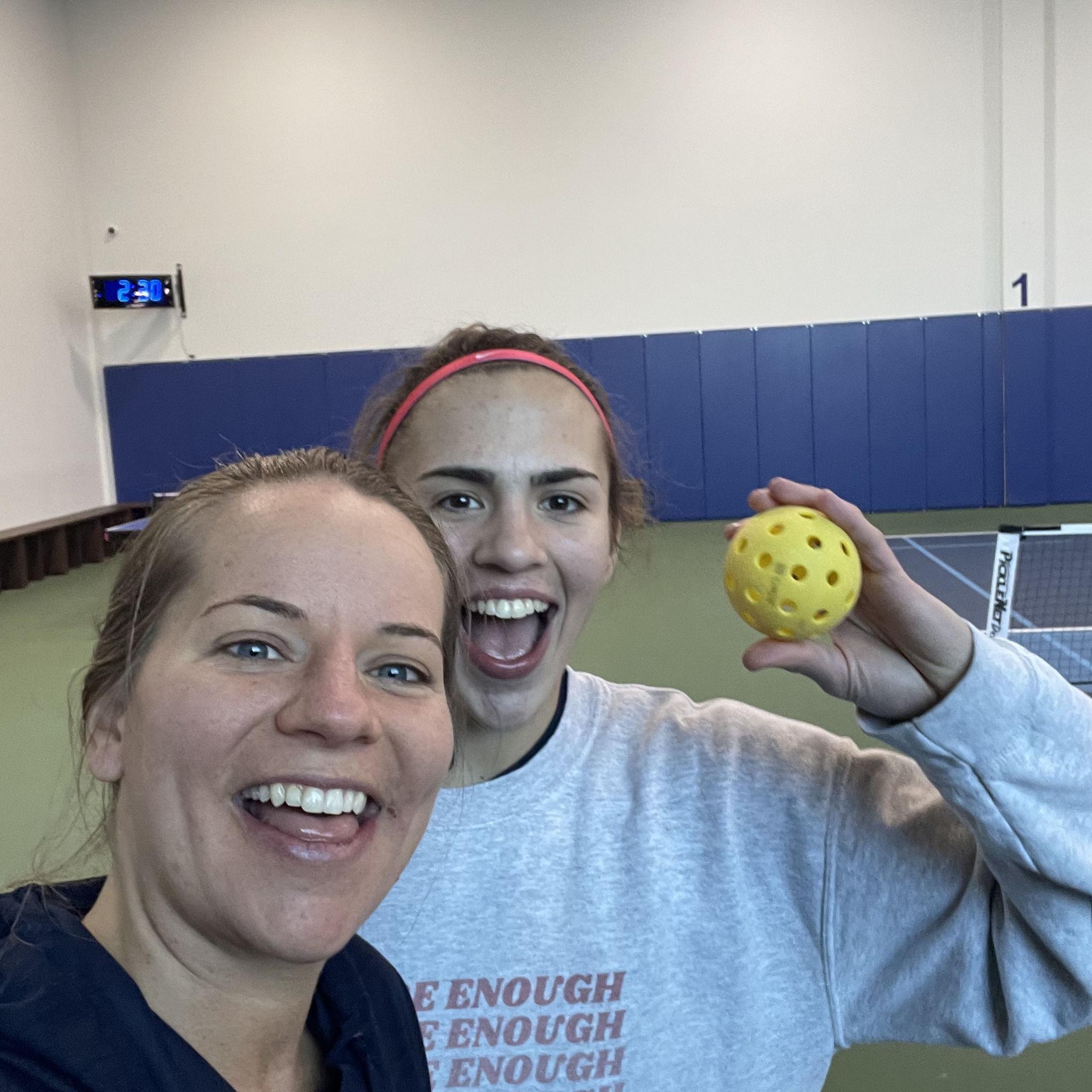 One of many pickle outings. Ask Lena about her permanent butt bruise from diving on the pickle court in 2024.