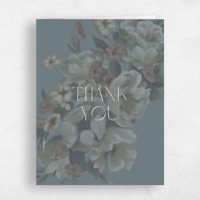 Teal, Blue Wedding Thank You - Canopy Portrait