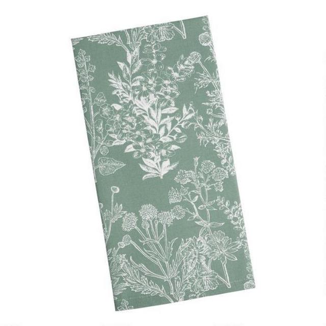 Wild Botanical Print Kitchen Towel