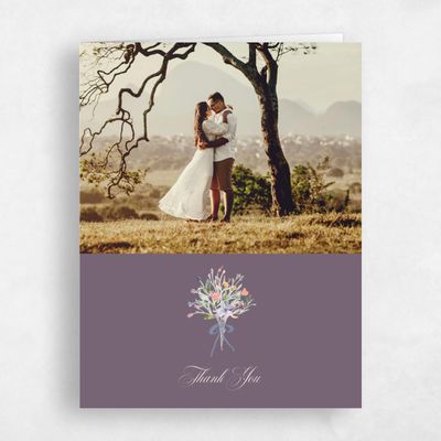 Dusty Purple Wedding Thank You - Pesco Photo