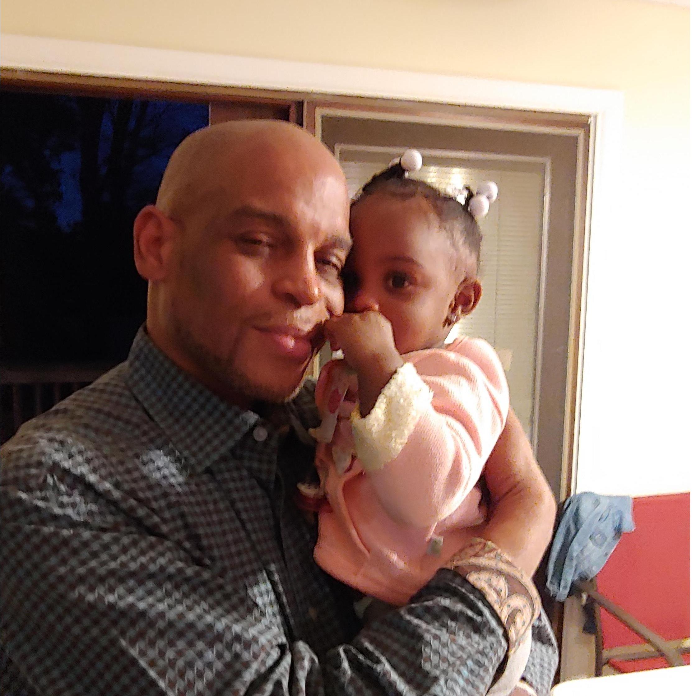 Cuddly hugs from the youngest grand Aubrey