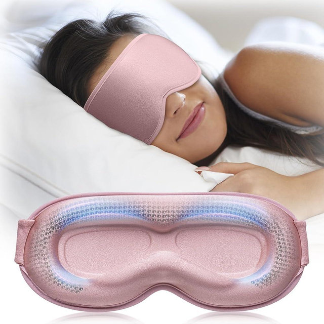 Sleep Mask for Women Men - 3D Contoured Cup, Weighted Sleep Mask, Light Blocking, FACEMOON Eye Mask for Sleeping, Soft Memory Foam, Night Shift Nurse, Travel, and Long Flight Essentials(Pink)