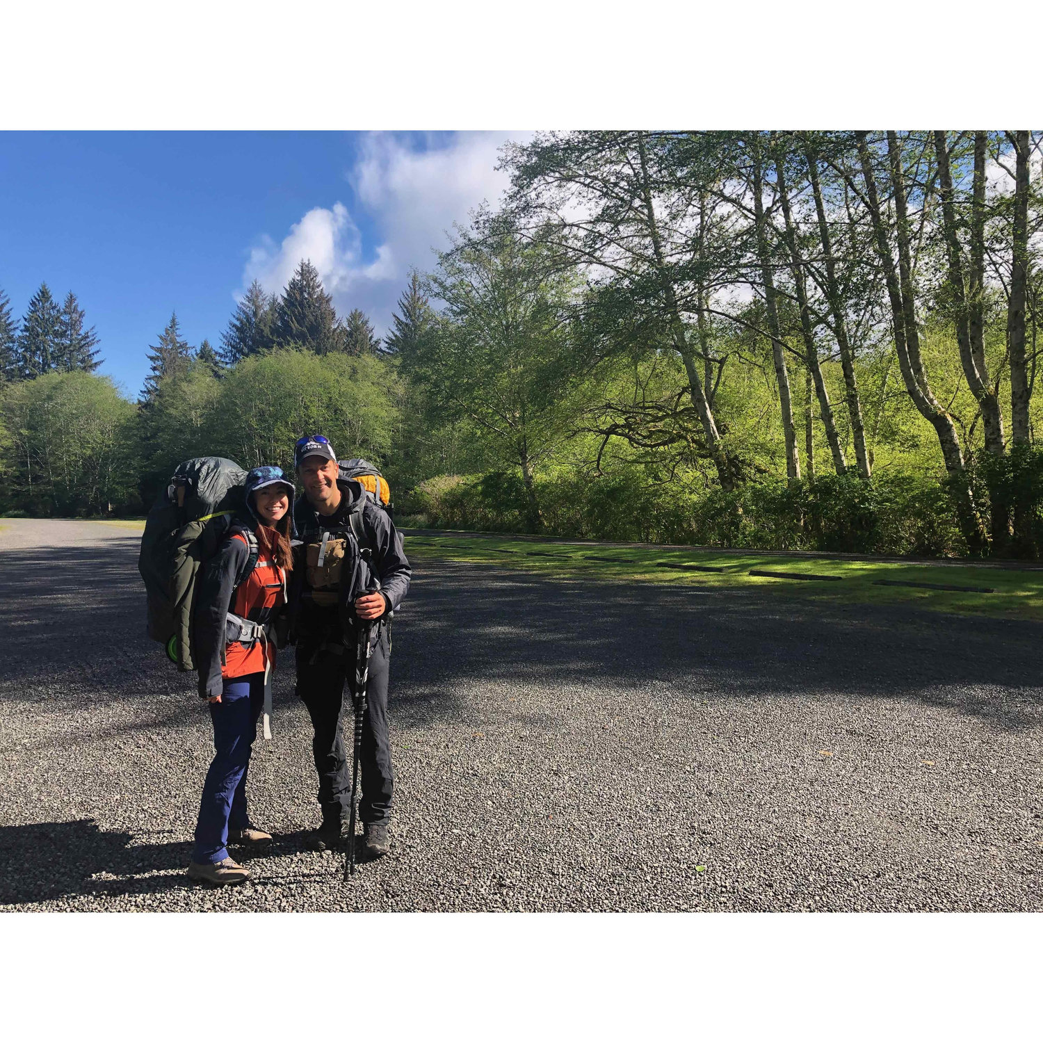 Starting our Engagement backpacking trip in the North Olympic National Park!