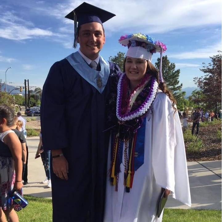 Graduation! Victoria will forever tease Johnathan that she graduated a day before him