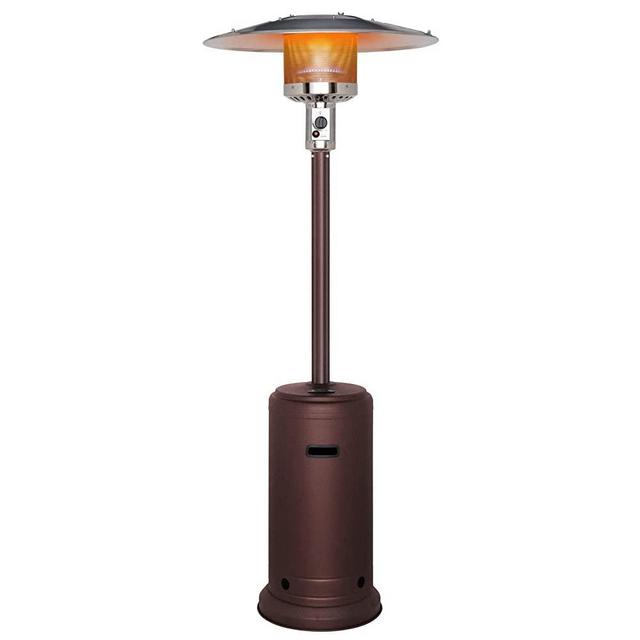 ROVSUN 46000 BTU Propane Outdoor Patio Heaters w/Wheels Smooth Mobility, with Piezo Ignition System, for Yard Indoor and Outdoor,Hammered Bronze