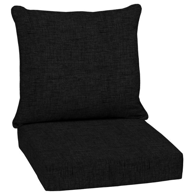 Arden Selections Outdoor Deep Seat Cushion Set, 24 x 24, Water Repellant, Fade Resistant, Deep Seat Bottom and Back Cushion for Chair, Sofa, and Couch