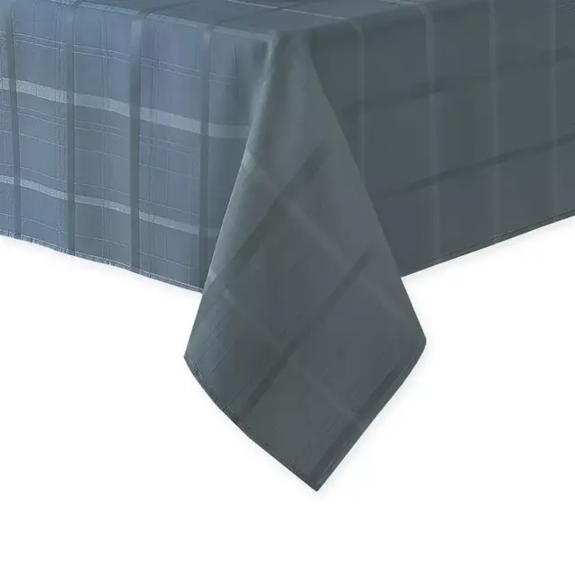 Plaid Jacquard 60-Inch x 102-Inch Oblong Tablecloth in Blue