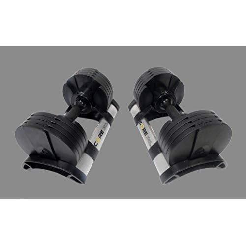 Core Fitness Adjustable Dumbbell Weight Set by Affordable Dumbbells - Adjustable Weights - Space Saver - Weights - Dumbbells for Your Home -