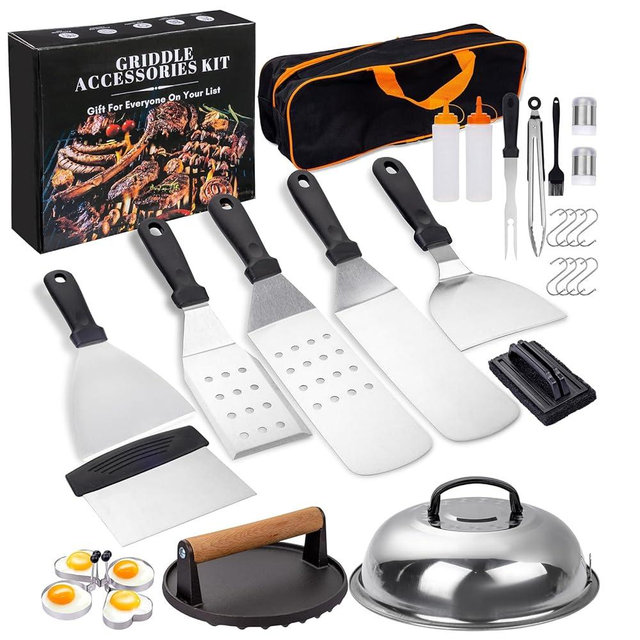 Supernal 29Pcs Blackstone Griddle Accessories,Men, BBQ Accessories,Blackstone Accessories,Camping Accessories,Men Gifts for Birthday,Flat Top Grill Accessories,Griddle Accessories Kit