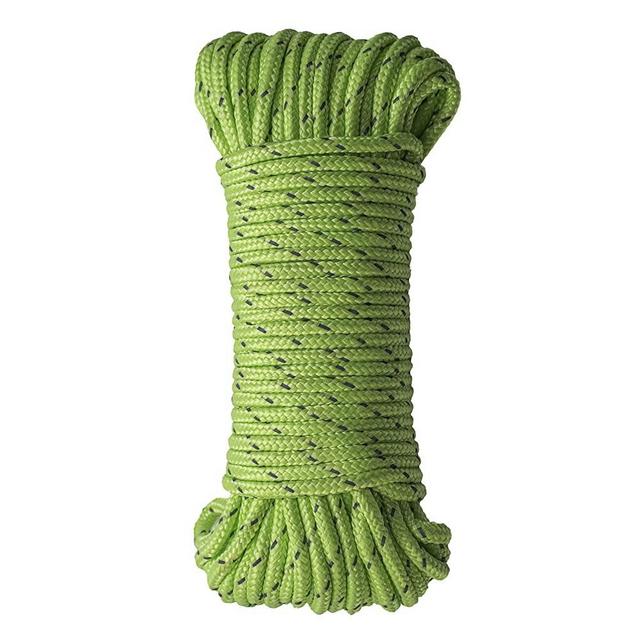 SGT KNOTS Reflective Polypropylene Rope - Waterproof Rope Used in Boating, Yachting and Gardening - Green (1/4in x 100ft)