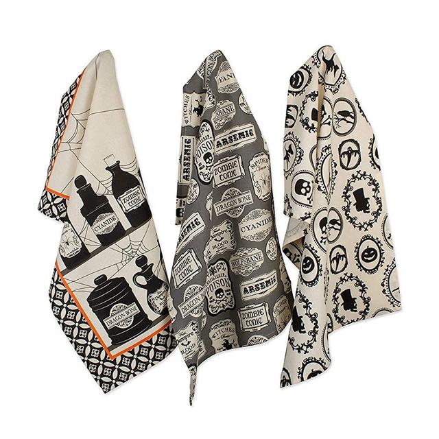 DII Halloween Dishtowel Set, Set of 3, Hocus Pocus 3 Piece