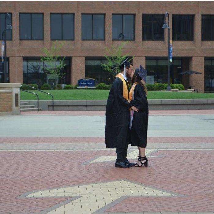 Graduation Photos Together: Kiss on the K!