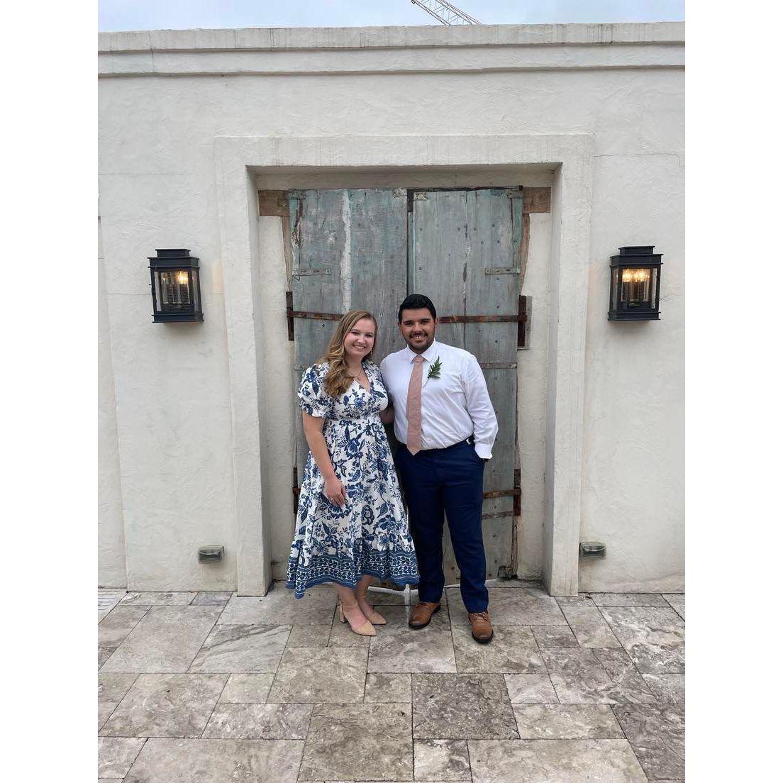 Our first wedding we attended together!
