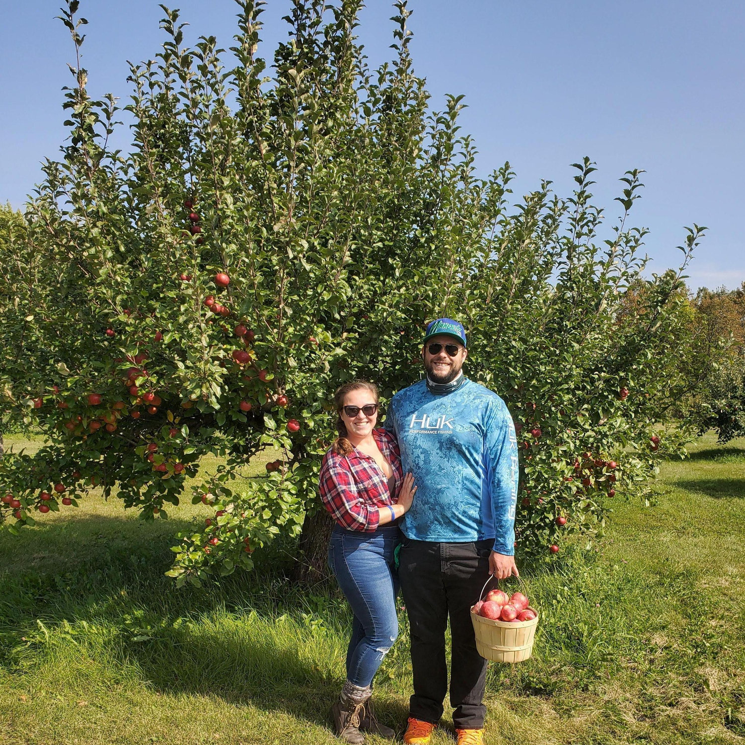 Apple Picking 2020
Alt Text: Maeghan and Keiran standing in front of an apple tree, Keiran holds a basket of apples
