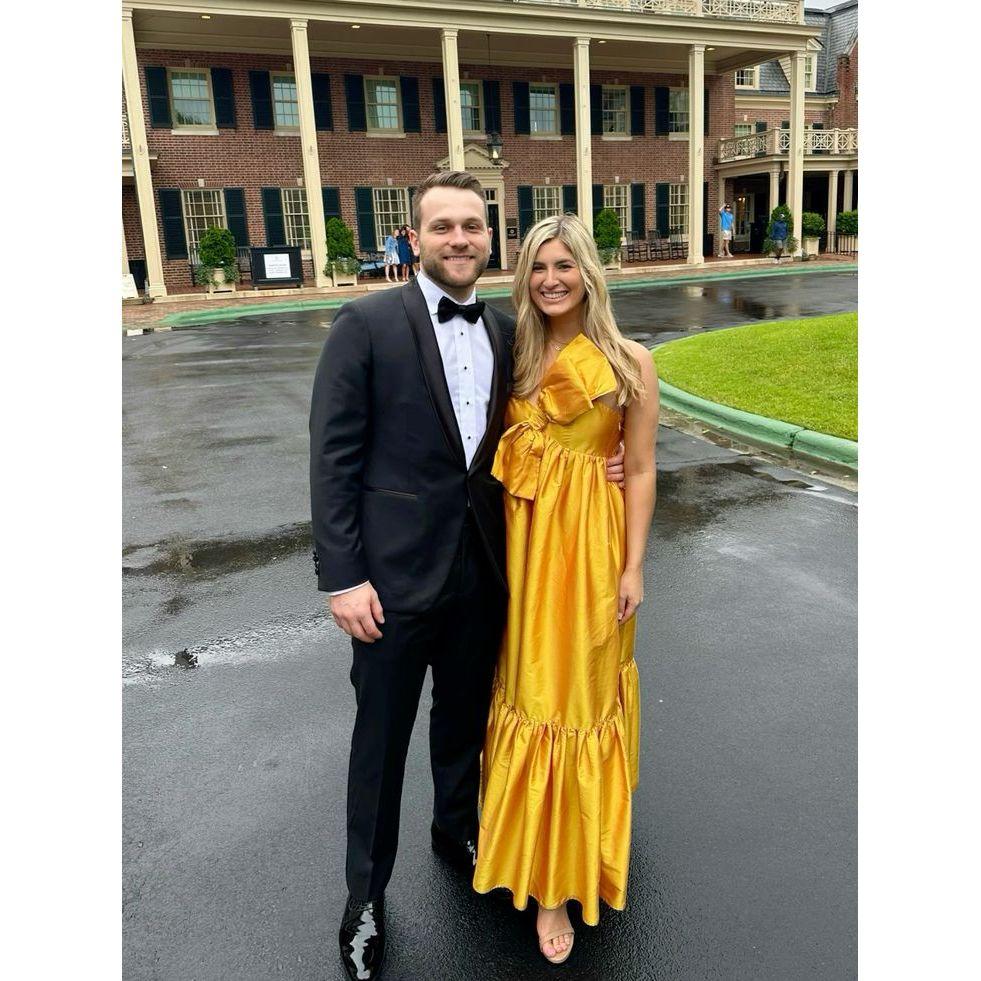 black suit with yellow dress Positano 2 Piece Tuxedo  Black & Yellow