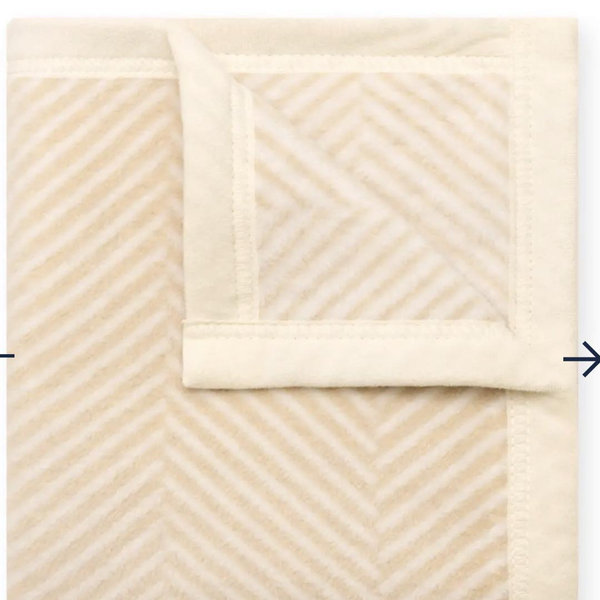 Harborview Herringbone Cream Blanket