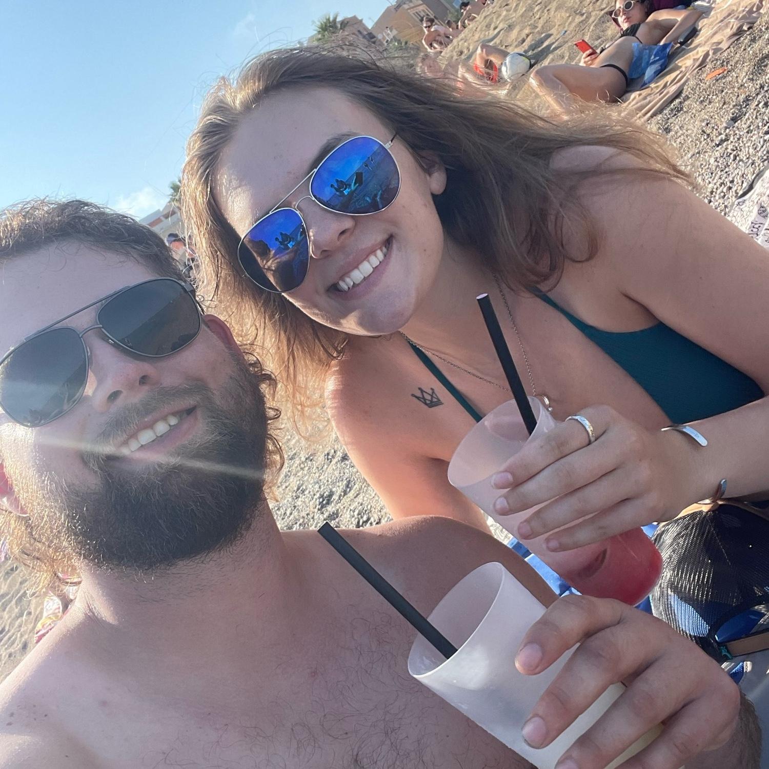 Beach day in Barcelona, Spain