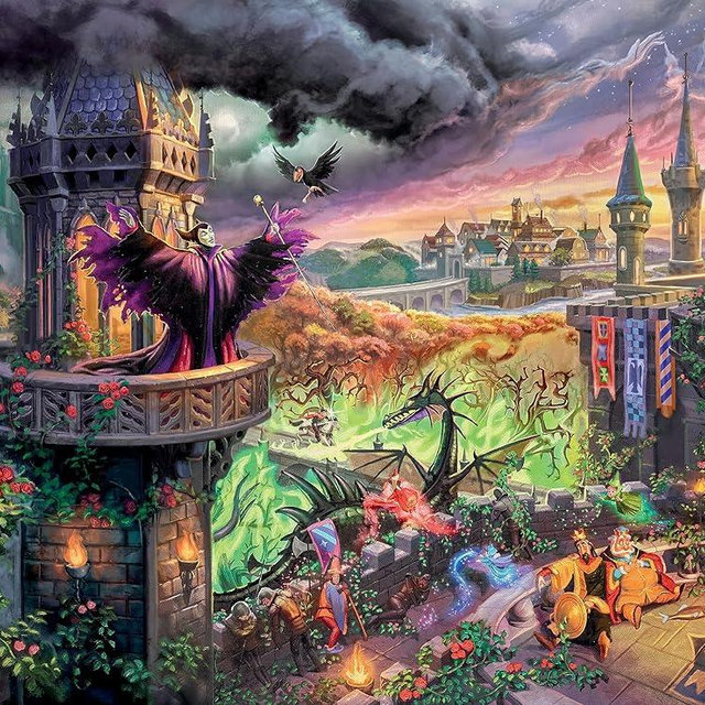 Ceaco - Silver Select - TK Disney - Maleficent - 1000 Piece Jigsaw Puzzle for Adults Challenging Puzzle Perfect for Game Nights