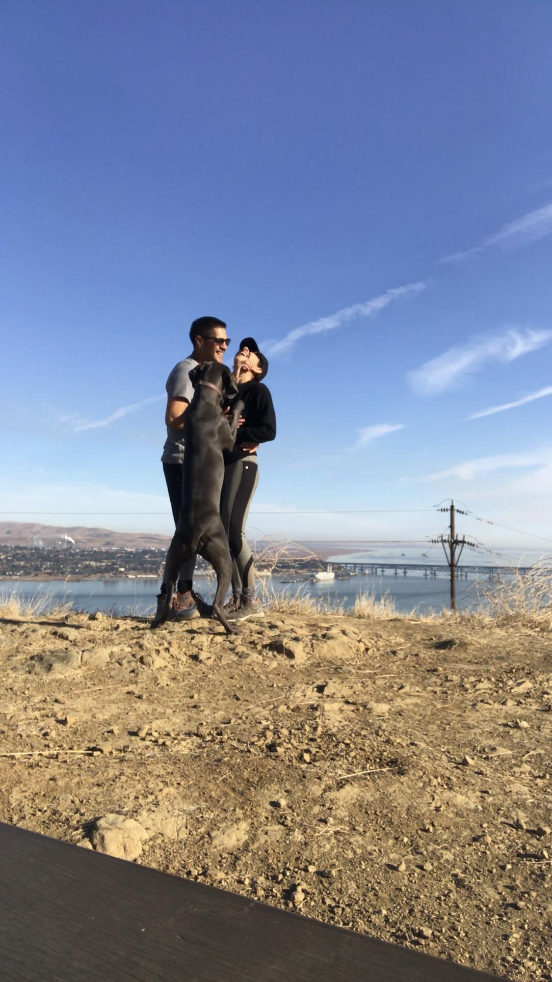 Hiking with our friend Coda!