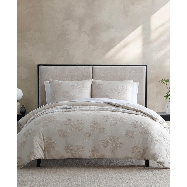 Vera Wang Roses Cotton Jacquard 3-Pc. Comforter Set, Queen