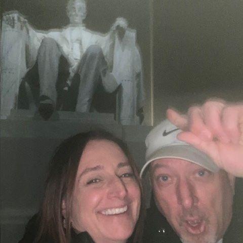 Couple of dorks being dorky in D.C.
