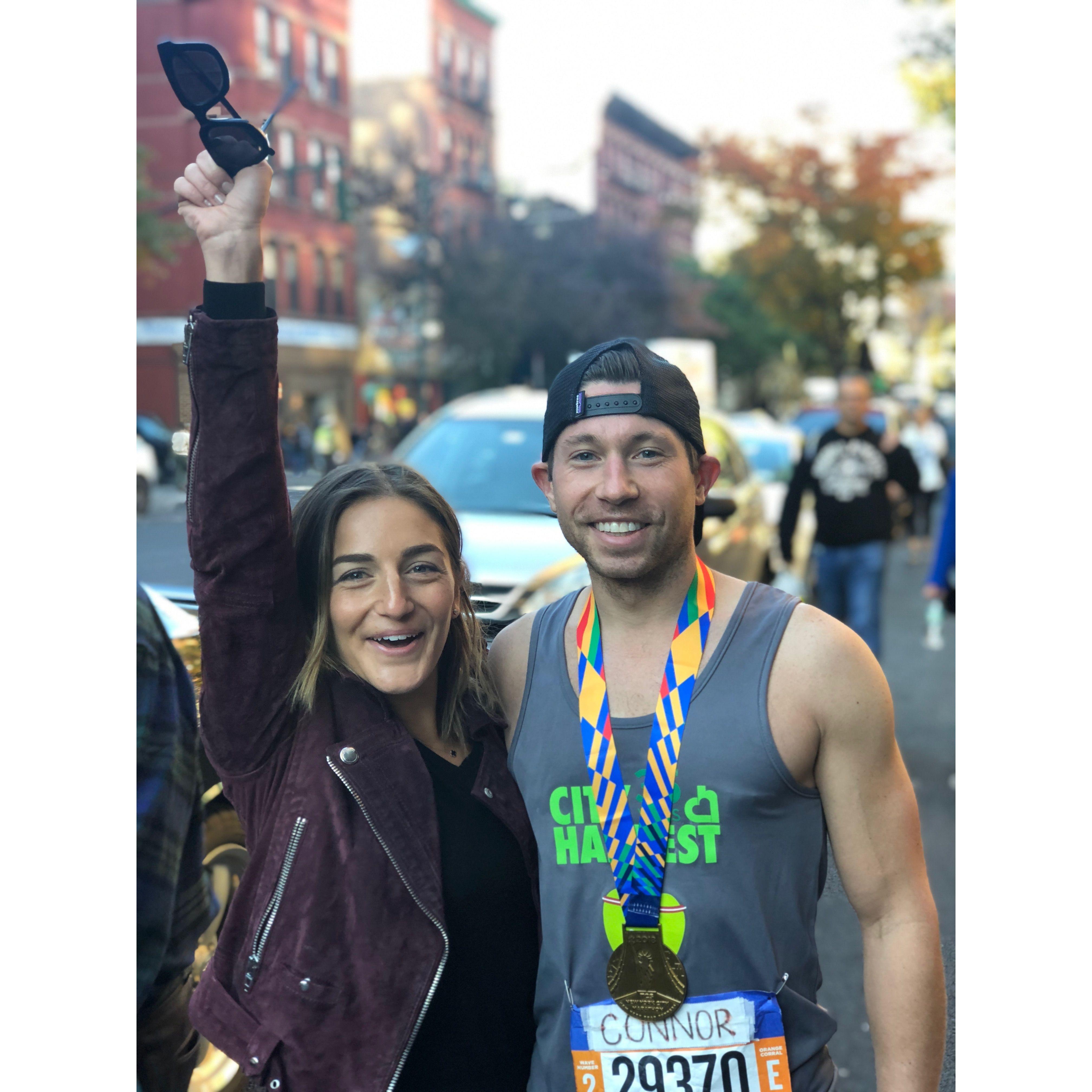 Connor ran his first marathon! (Nov 2018)