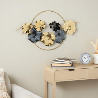 Framed Floral Metal Wall Decor