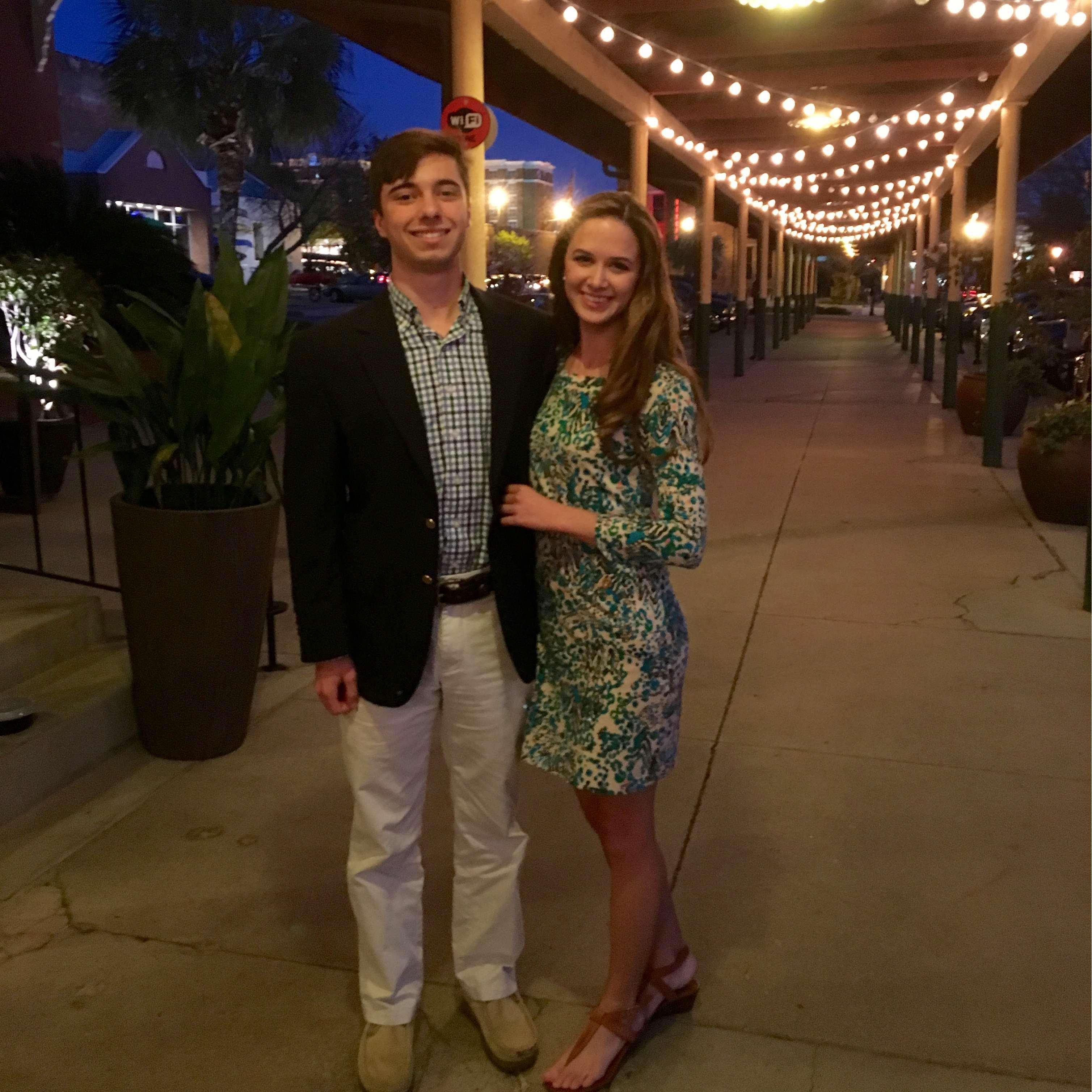Our first date at Blue Marlin in Columbia, SC.