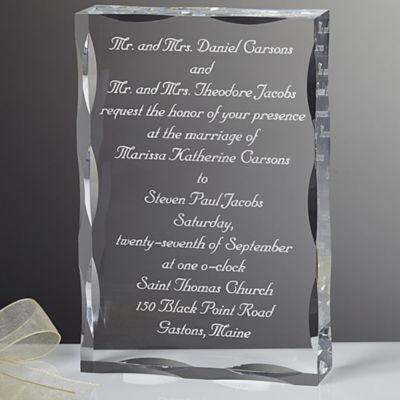 Our Wedding Invitation Engraved Keepsake