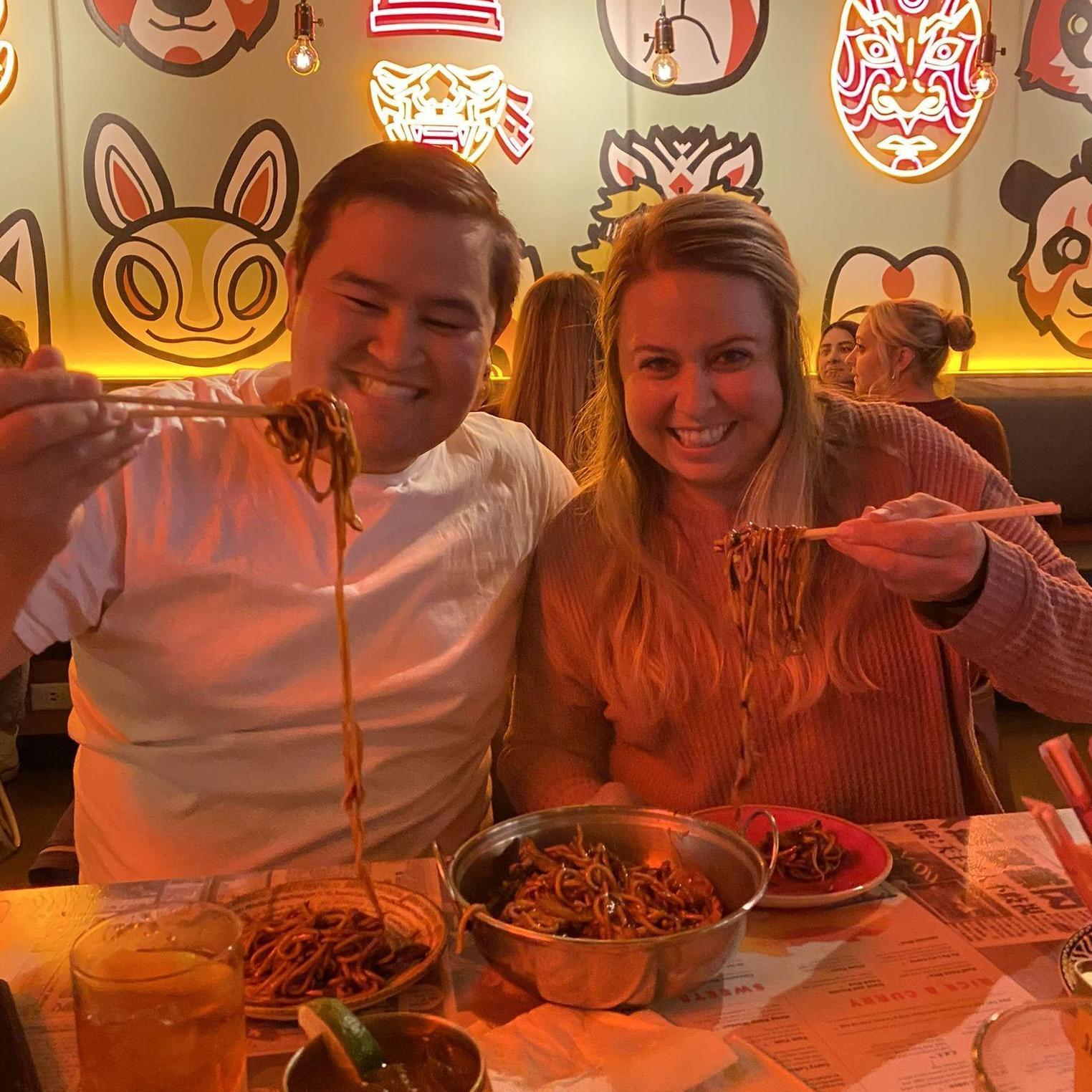 Get you a man who looks at you the way Garrett looks at noodles :)