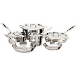 Copper Core 5-ply Bonded Cookware Set, 10 piece Set