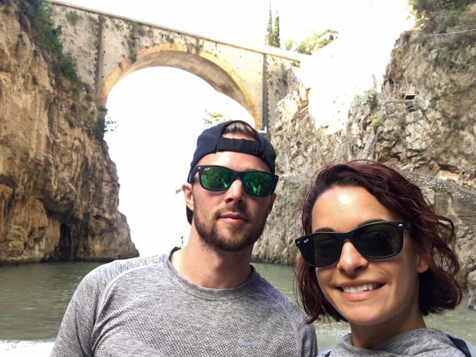 We ran to the Fiore in the rain while visiting the Amalfi coast.