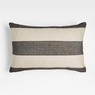 Soft Textured Stripe Indoor/Outdoor Throw Pillow