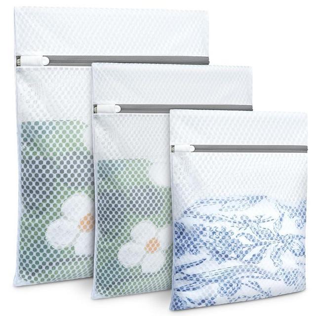 BAGAIL Laundry Bags Mesh Wash Bag for Intimates Lingerie and Delicates,3Pcs(Honeycomb, 1S, 1M, 1L)