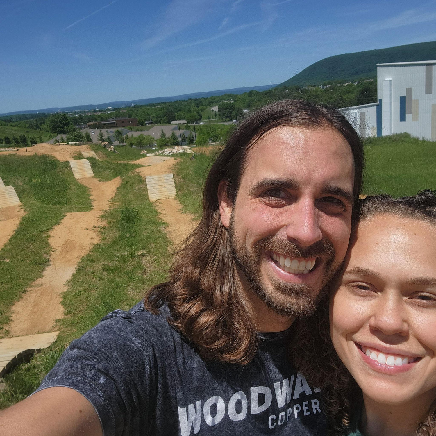 Mountain biking near State College.