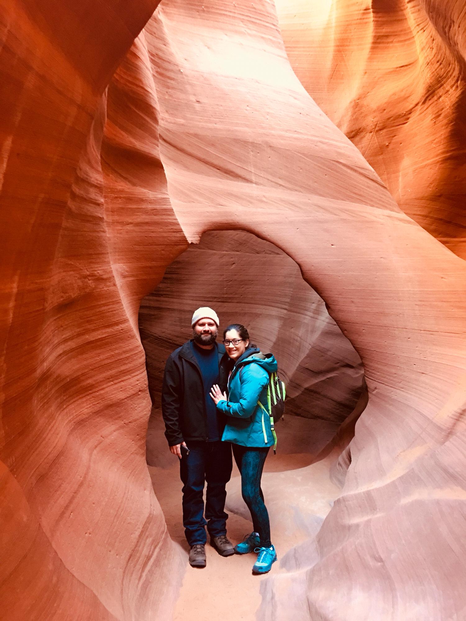 Antelope Canyon: the day after we got engaged <3