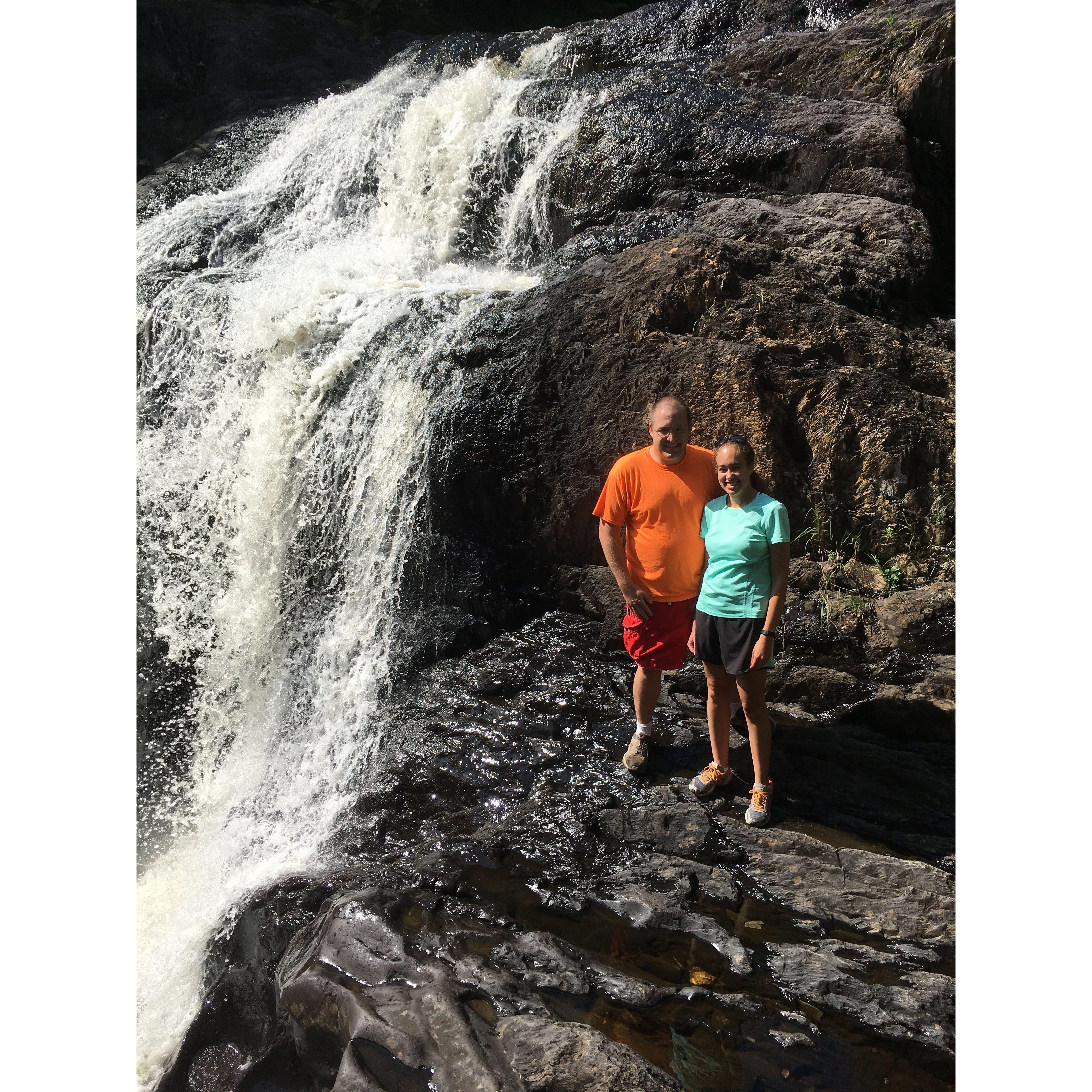 Our first photo together. Summer 2019 at Hastings Falls.