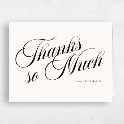 Beige Wedding Thank You - Lille Landscape
