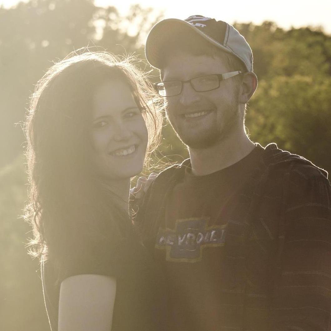 A self timer we took at a forest preserve.