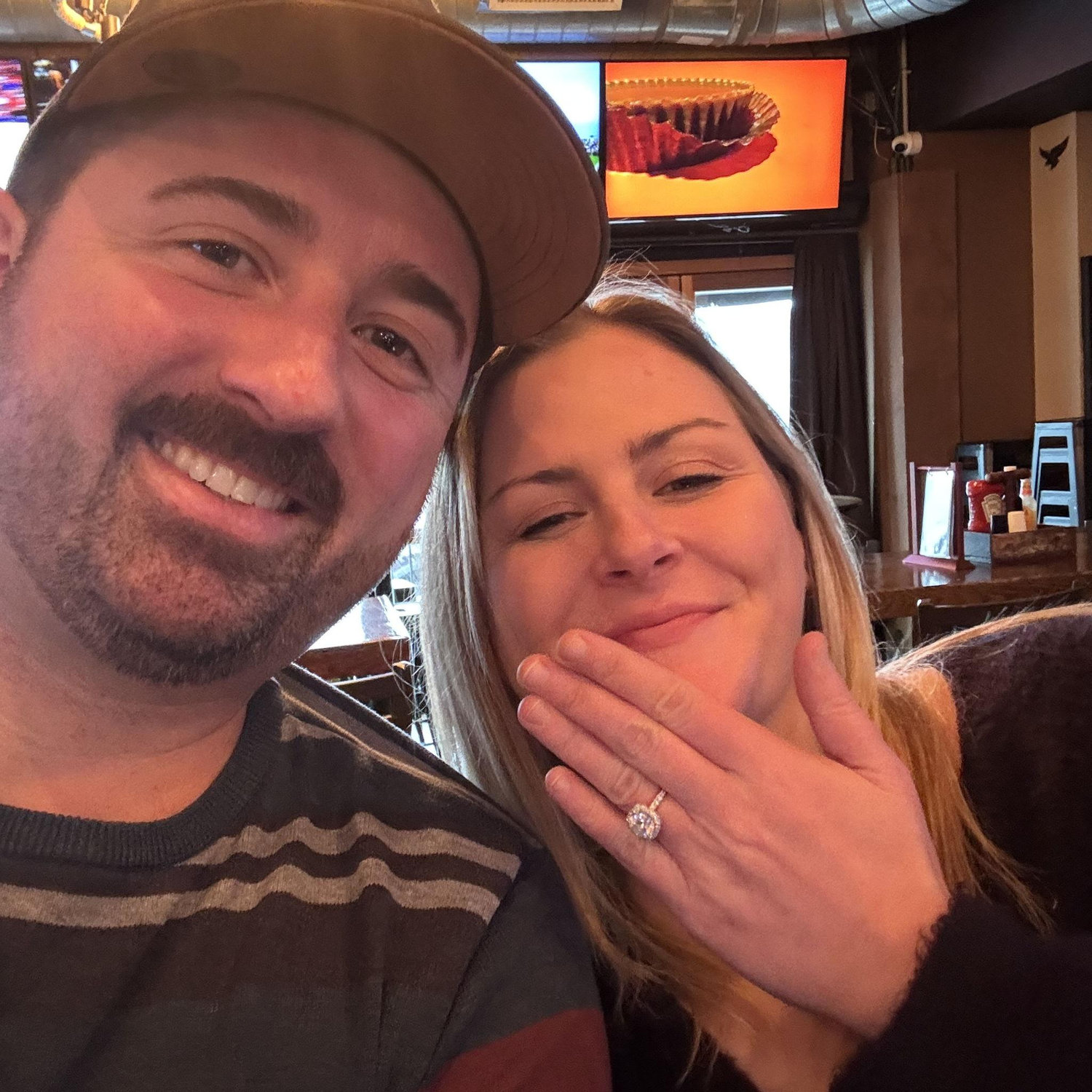 First Valentine's Day as an engaged couple... naturally, we spent it at a sports bar.
