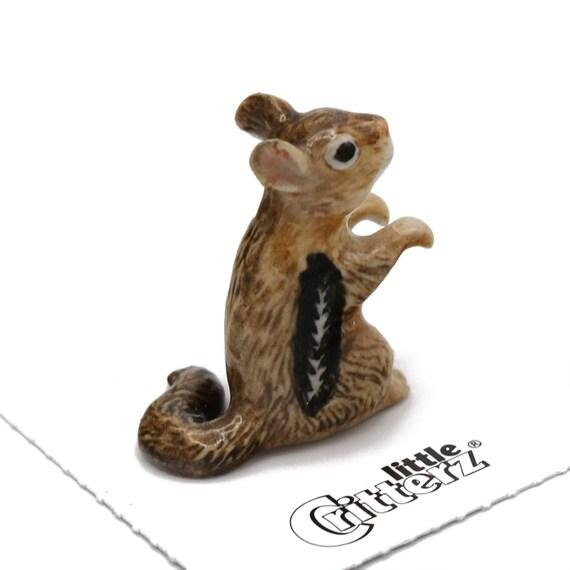 Chipmunk "Chipper" - miniature porcelain figurine