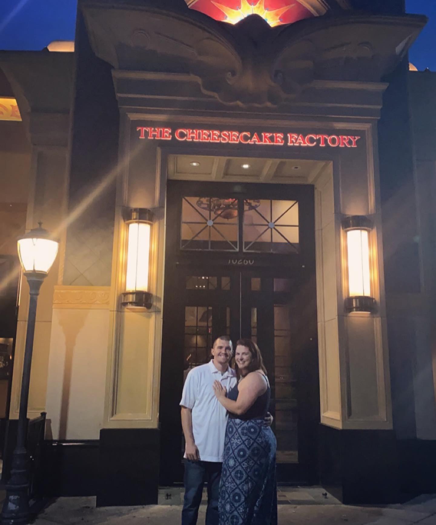 Our Engagement Dinner at Cheesecake Factory