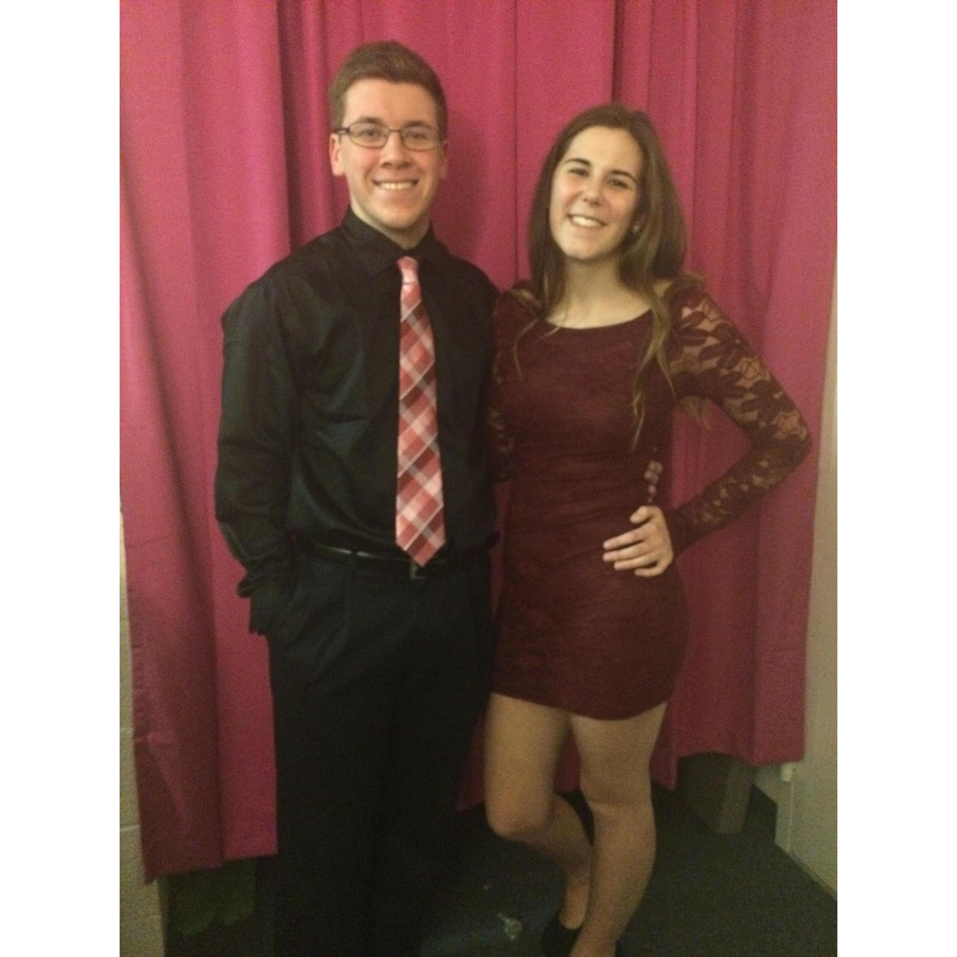 Our first date to my first Tri Delta Formal