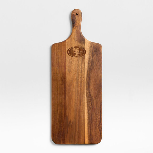 NFL San Francisco 49ers Tondo Acacia Paddle Serving Board