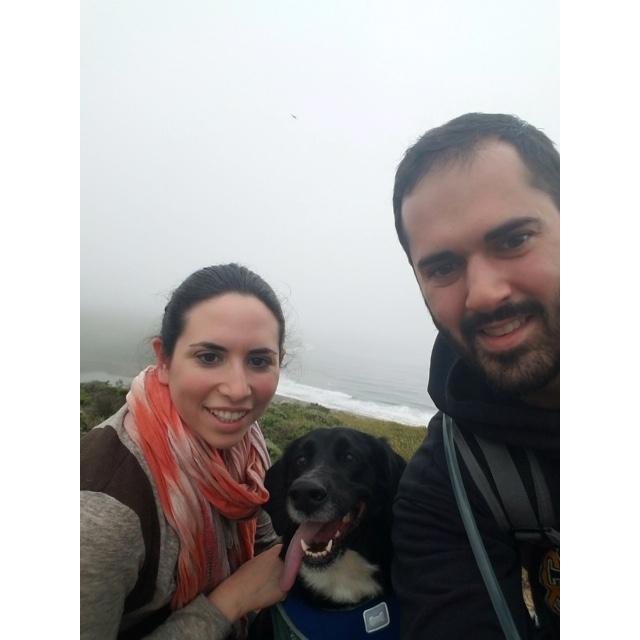 With Jude dog doing some hiking