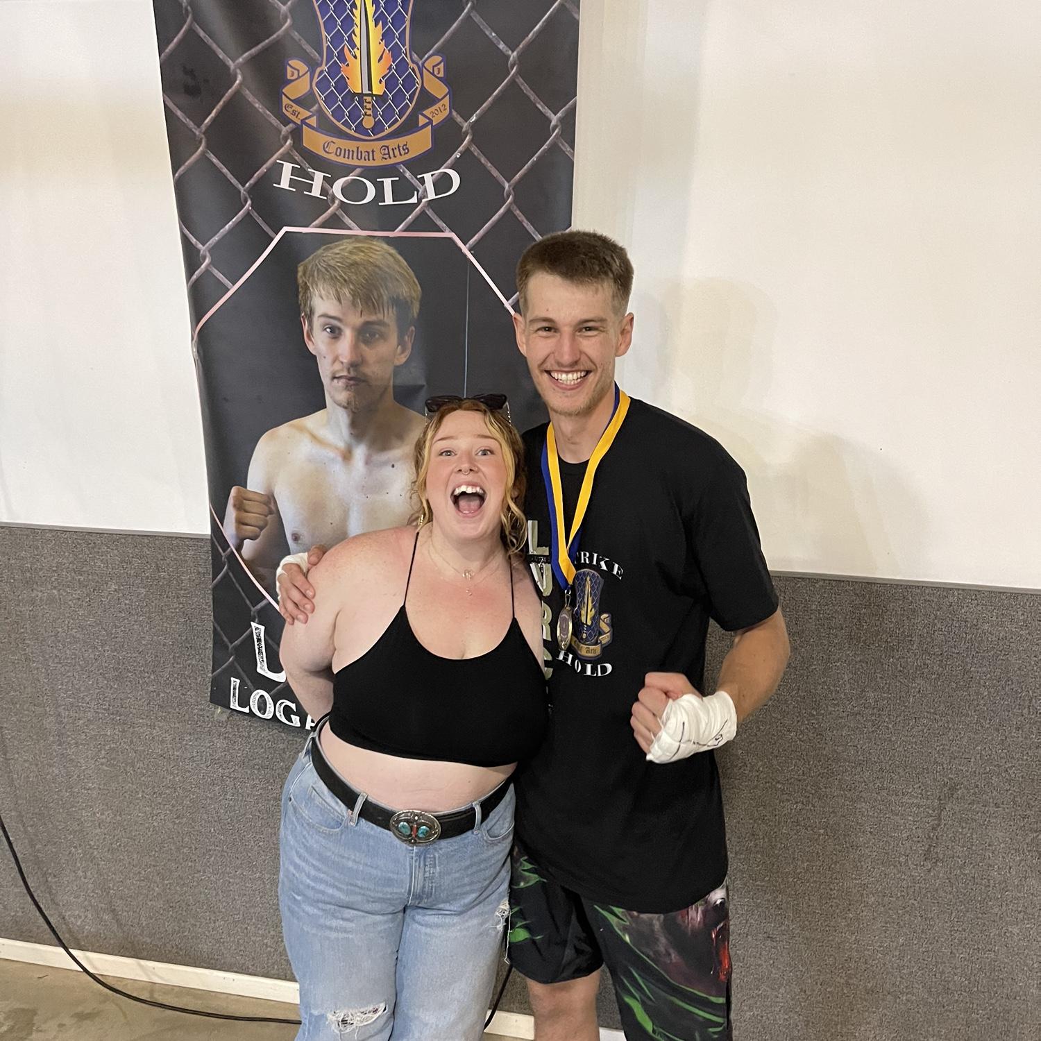 One of many fights- he won ;)