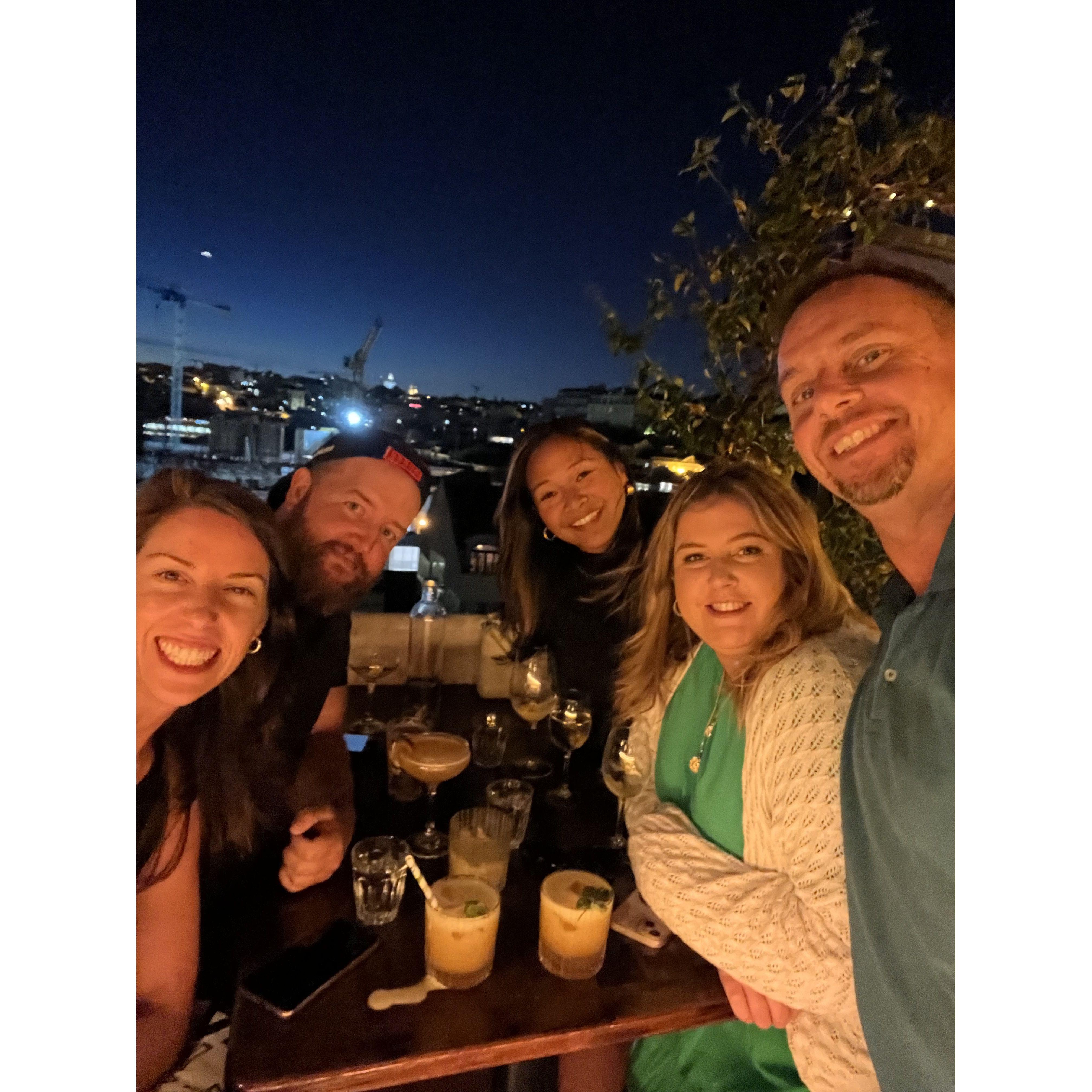 An amazing night in Lisbon with our mish mash of travel friends